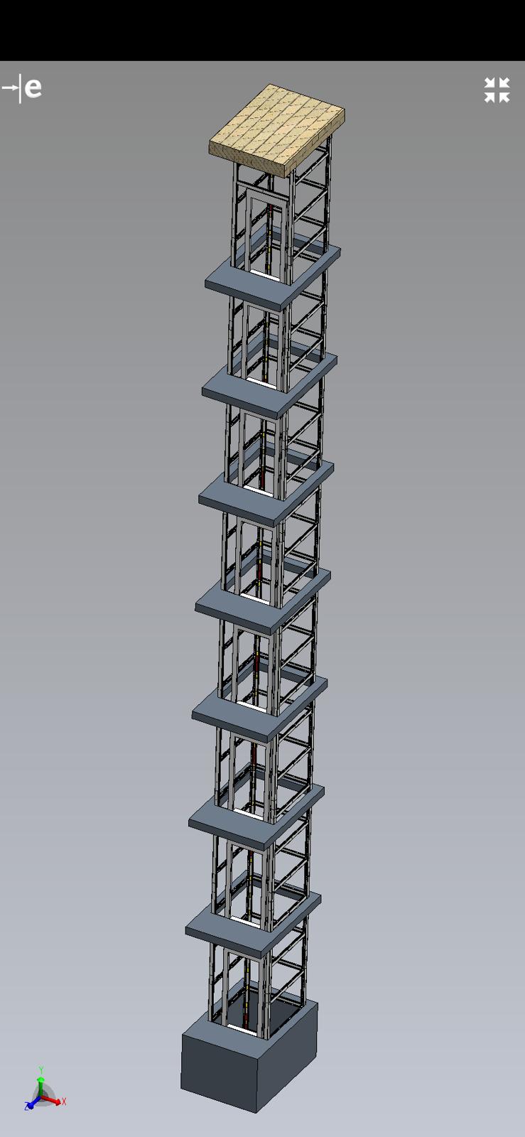 eko çelik dış iç asansör tasarım